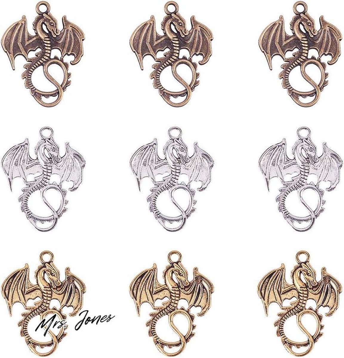   Drakenbedels 36 stuks vliegende vuur draak totem hanger dier charms Chinees Nieuwjaar decoraties draken geluk bedels voor het maken van halskettingen sieraden. .