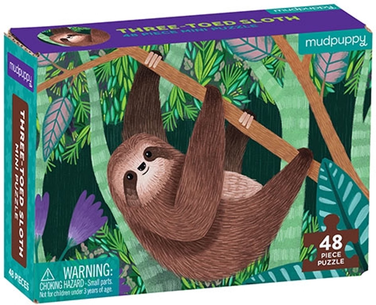 Mudpuppy 48 PC Mini Puzzle - Three-Toed Sloth