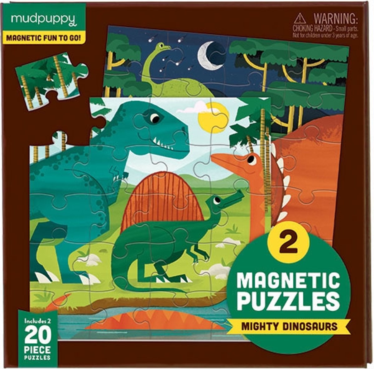 Mudpuppy Magnetic Fun - Mighty Dinosaurs