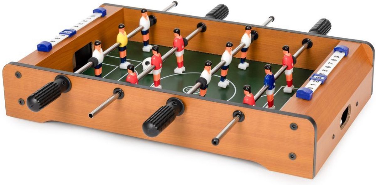 Houten Mini  spel Voor Kinderen -   Spel - Voetbal Tafel - Mini Voetbaltafel - Kleine Voetbal Tafel - 50,5 x 30,5 x 9,5 cm