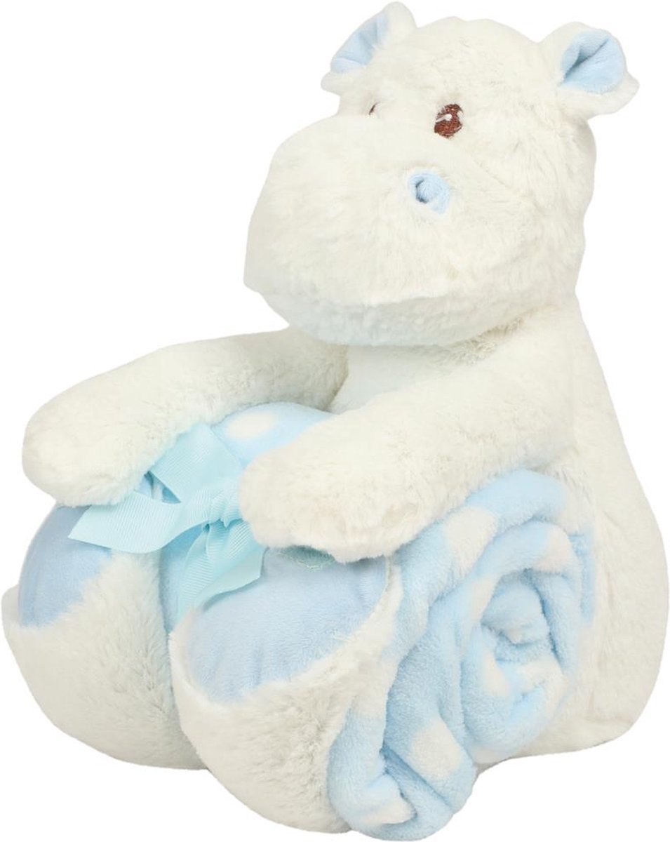 Mumbles Hippo met  Fleece dekentje