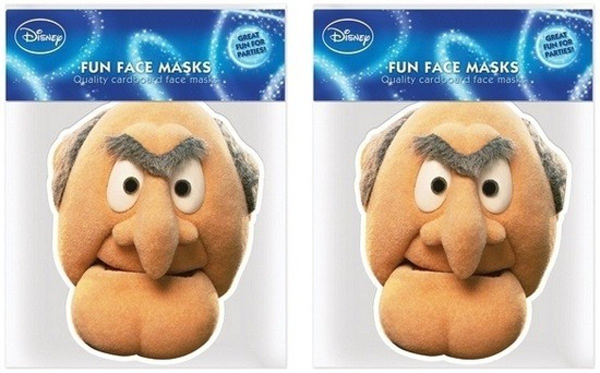 2x Statler Muppetshow maskers - Muppets thema verkleed maskers voor kinderen en volwassenen