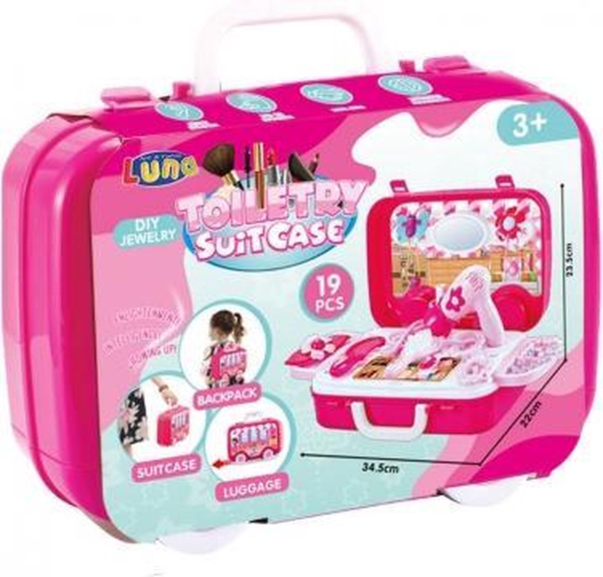 Kinderspeelgoed beautycase-meisjes-roze-sieraden-haaraccessoires