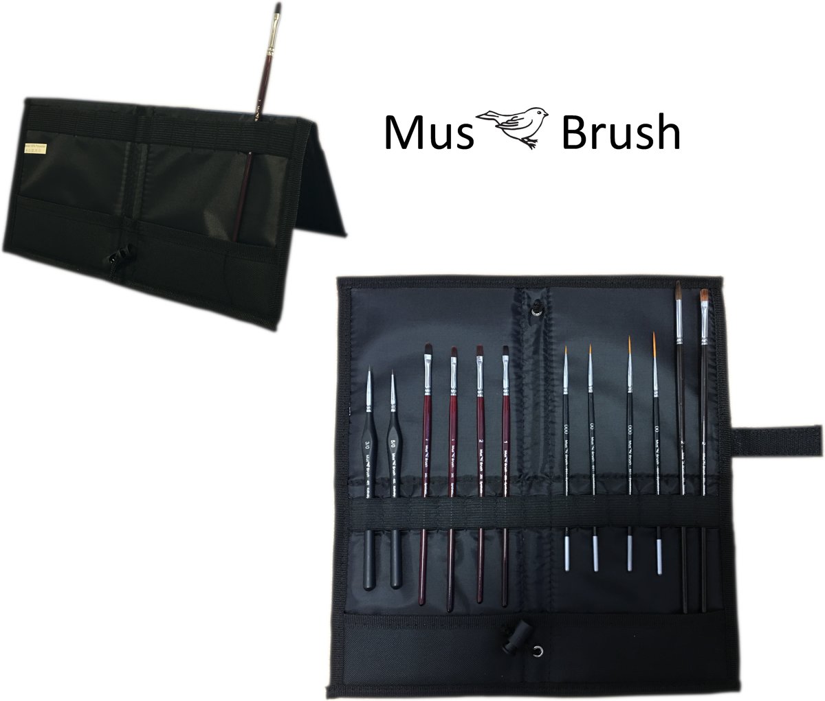 MusBrush Penseel etui met 10 penselen