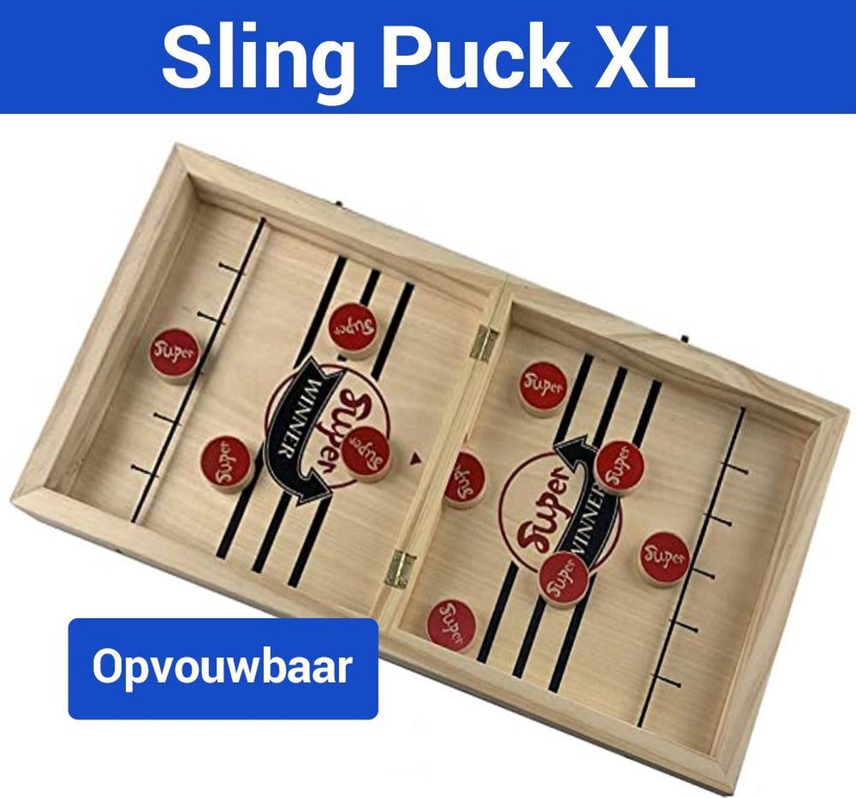 Slingpuck Game XL - Opvouwbaar - Hockeyshots - Slingshot - Speelgoed Meisjes & Jongens - Sling Puck - Bordspel