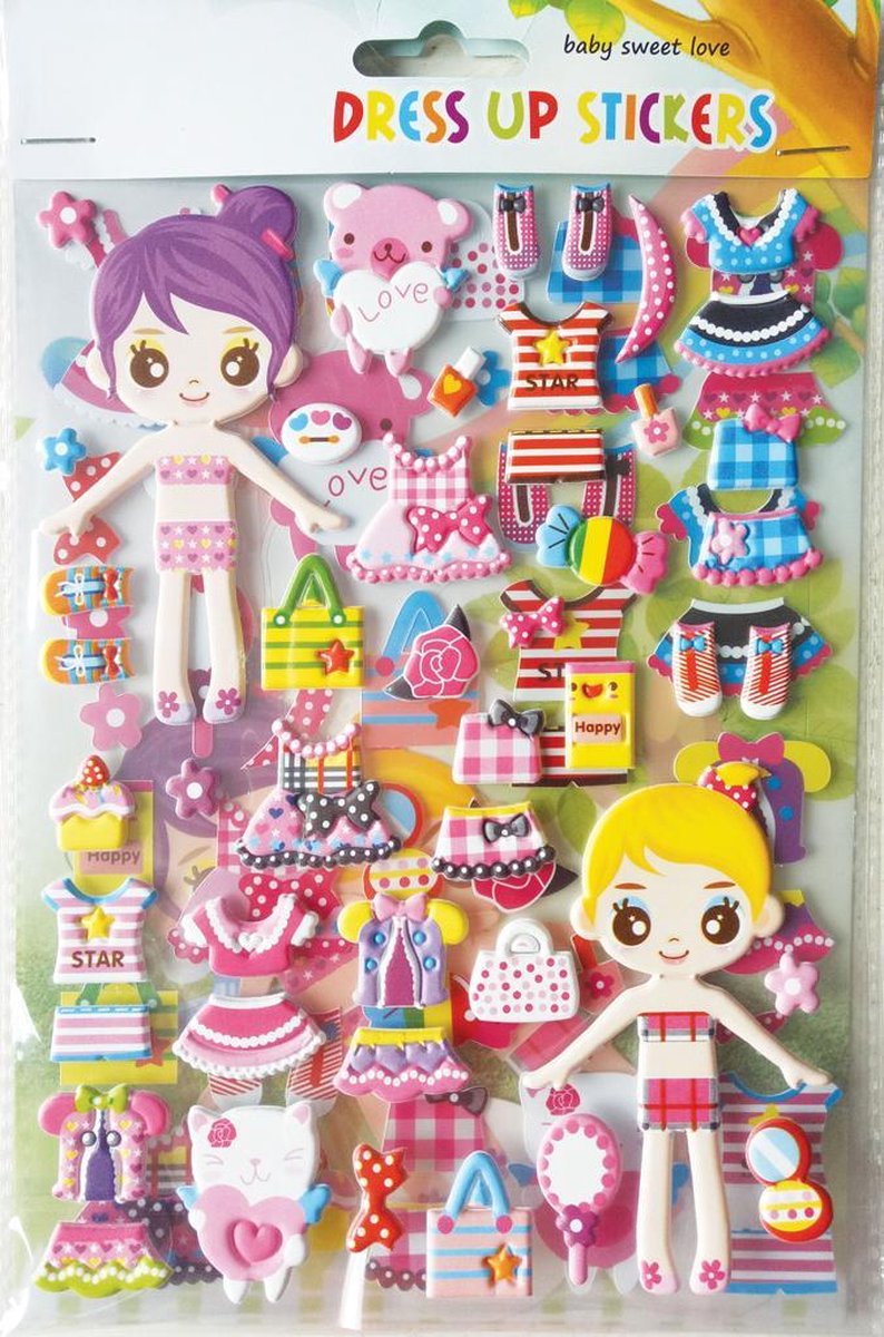 Must Stickers Dress Up Meisjes 24 X 15 Cm Paars