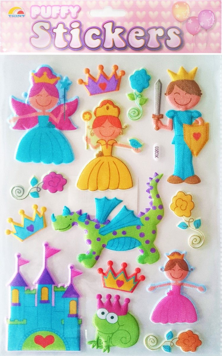 Must Stickervel Puffy Princess Junior 10 X 19 Cm 14-delig