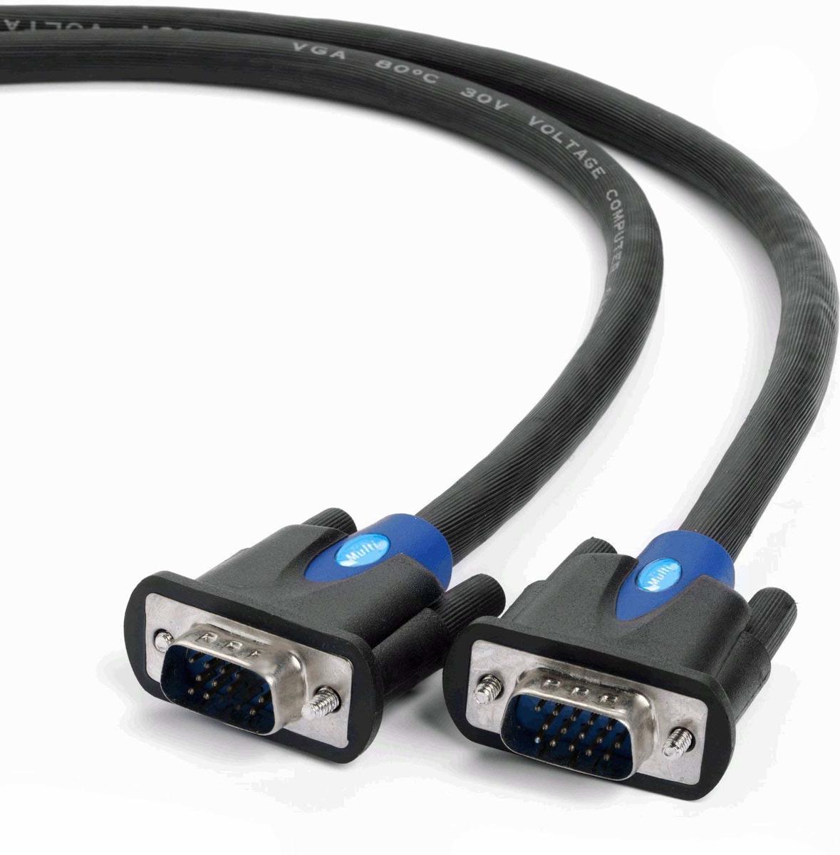 MutecPower  VGA-kabel -15-pins  - Hoge Resolutie SVGA naar SVGA-monitorkabel - 25 meter - mannelijk naar mannelijk - Zwart - Geschikt voor: Monitoren, TV (LCD / Plasma), Projector, PC, Notebooks - HDTVs