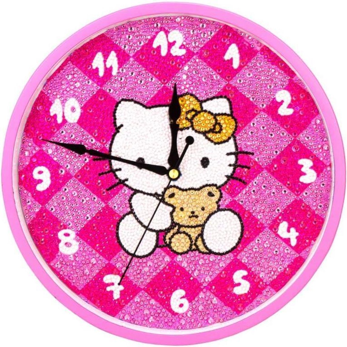 Hello Kitty - Roze - diamond painting - klok