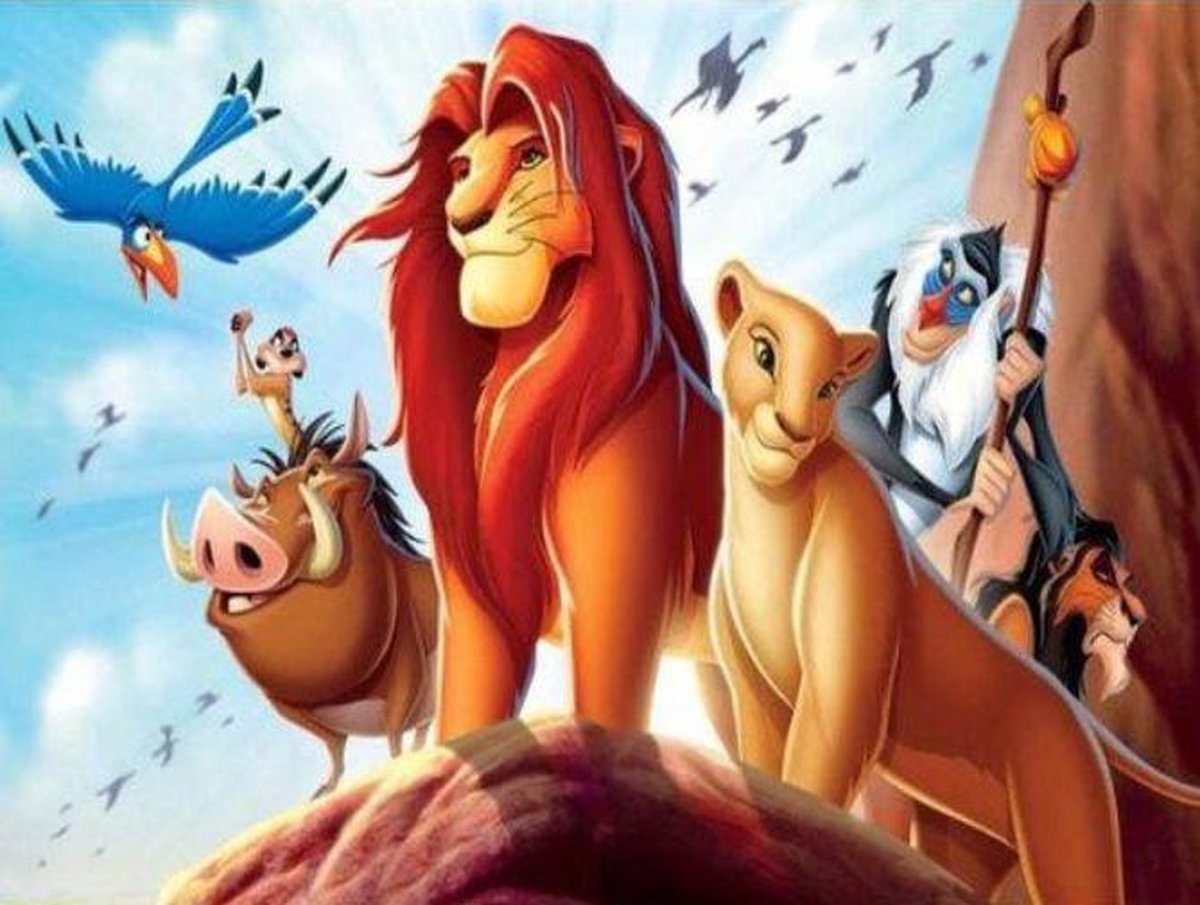 Lion King - diamond painting - ronde steentjes - 30x40cm - 5D - compleet set - ontspannen - kinderen - volwassenen