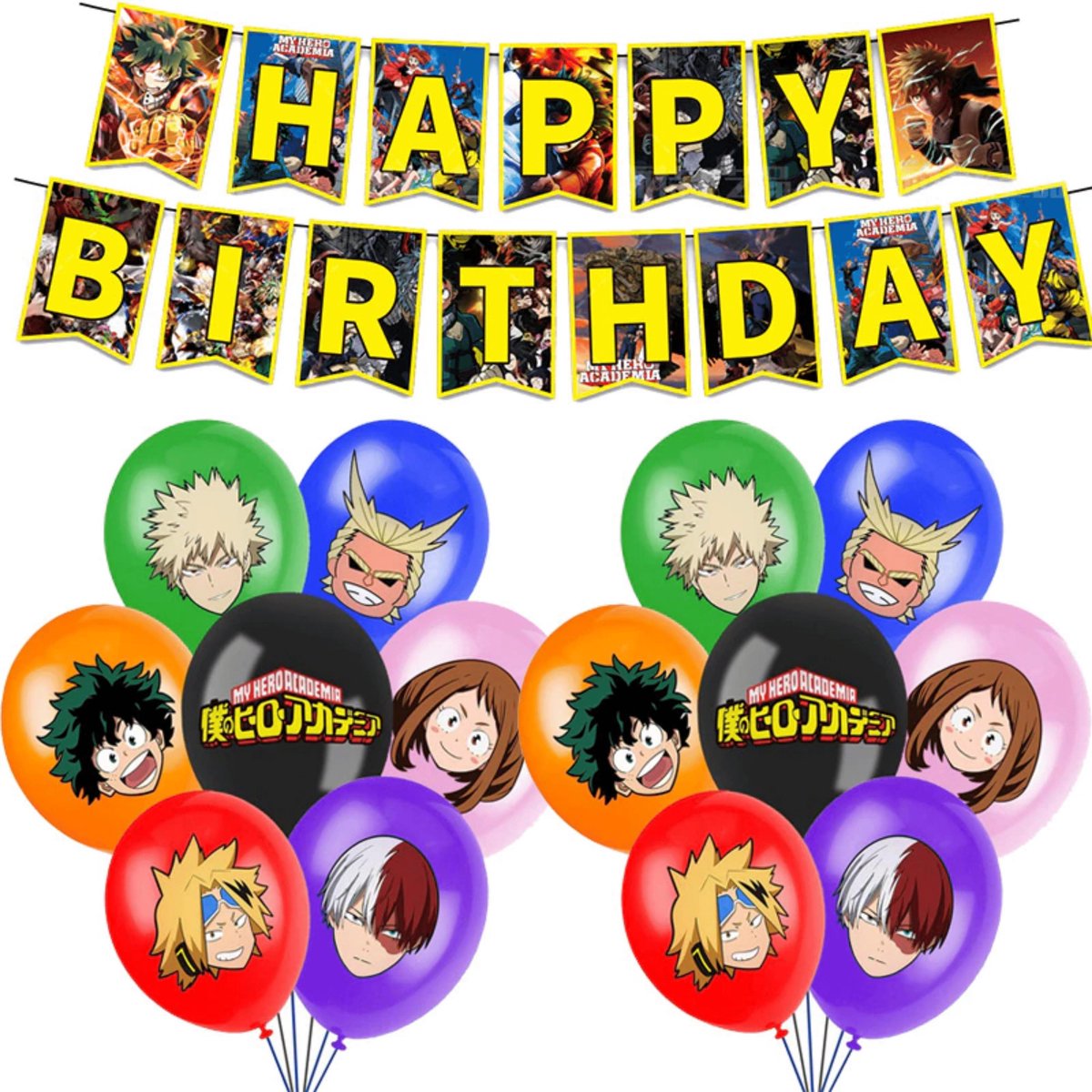 My Hero Academia Ballonnen Set - 14 Stuks & 1 Slinger - Manga - Anime - Cosplay