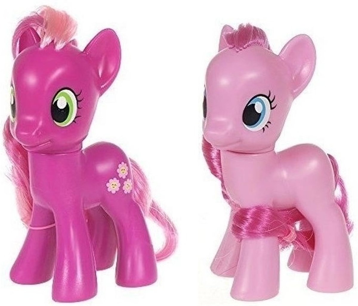 2x My Little Pony speelfiguren set Cheerilee/Pinkie Pie 8 cm