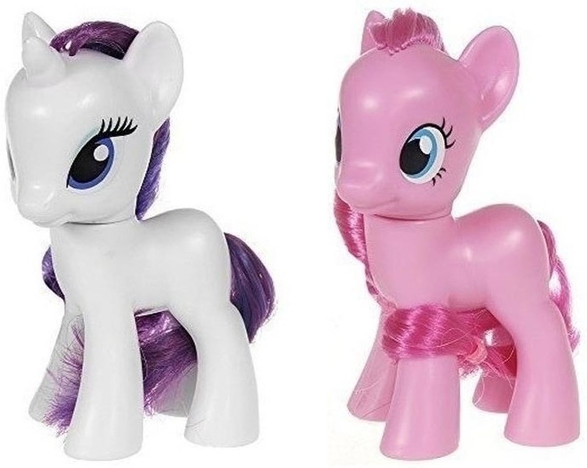 2x My Little Pony speelfiguren set Rarity/Pinkie Pie 8 cm