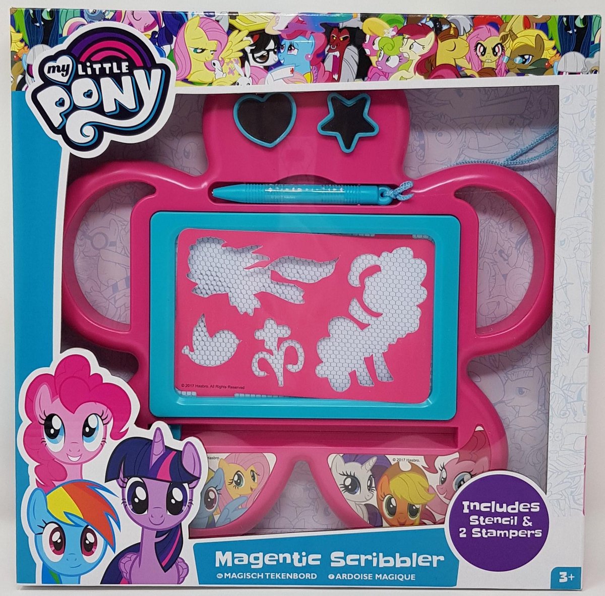 MY LITTLE PONY MAGNETISCH TEKENBORD - MET 2 STEMPELS EN EEN SJABLOON