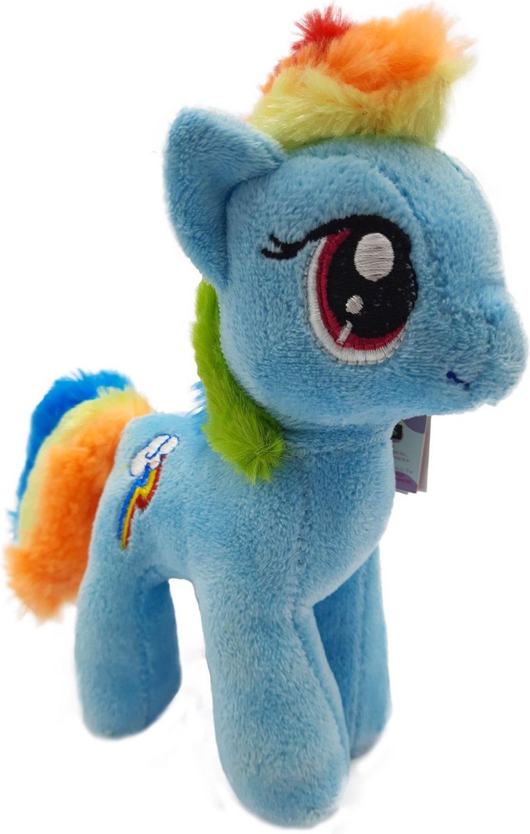 My Little Pony - Rainbow Dash (blauw) - Pluche Knuffel - 16 cm