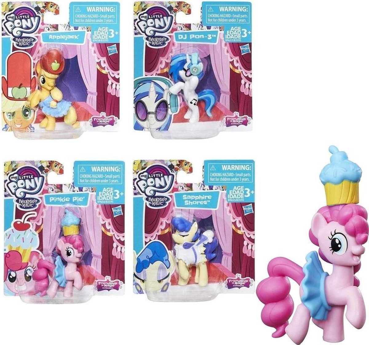 My Little Pony Story Pack figuurtjes - hele set - 4 stuks - 4 cm