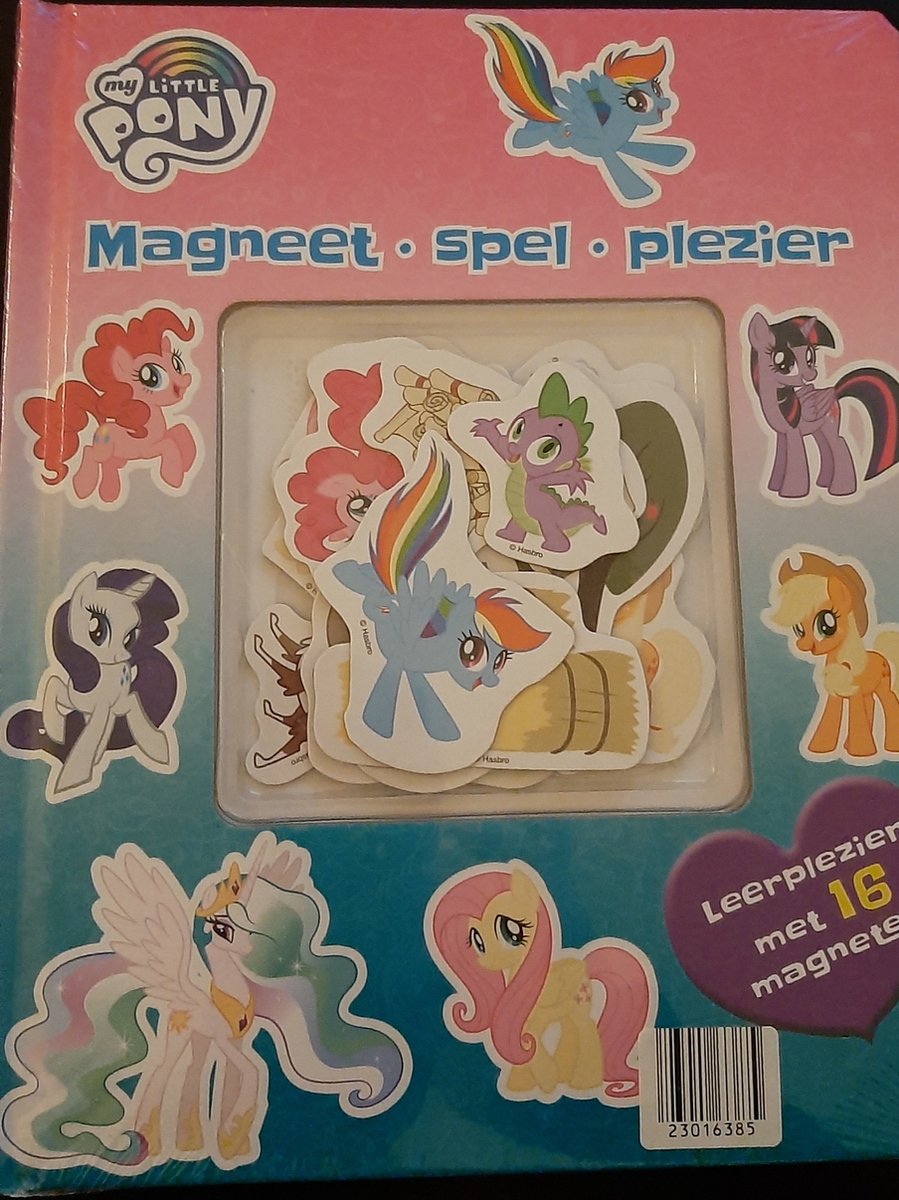 My little pony magneet spel - boek met 4 magneetgevoelige platen en 16 magneetjes - leren en plezier met magneten