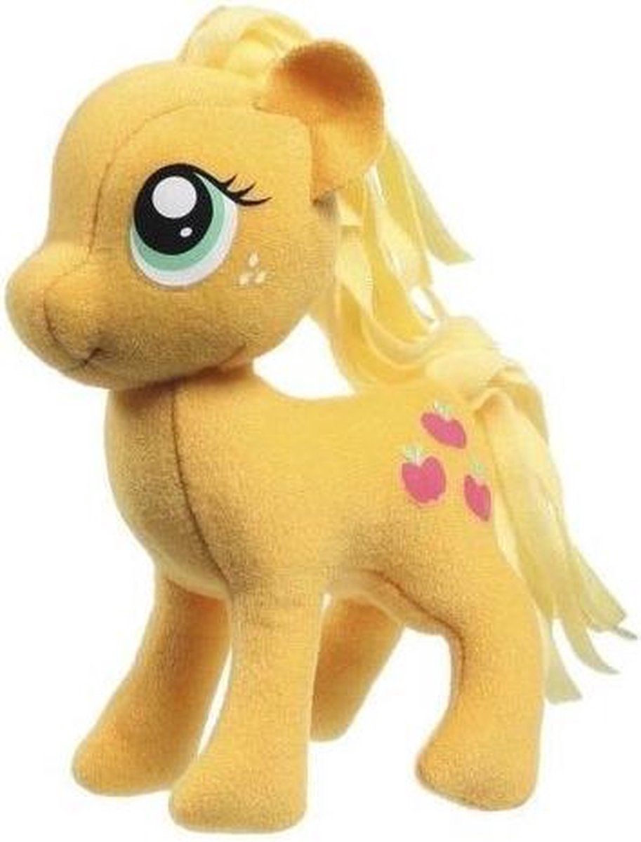 Pluche My Little Pony Applejack speelgoed knuffel oranje 13 cm - Hasbro speelgoed knuffels