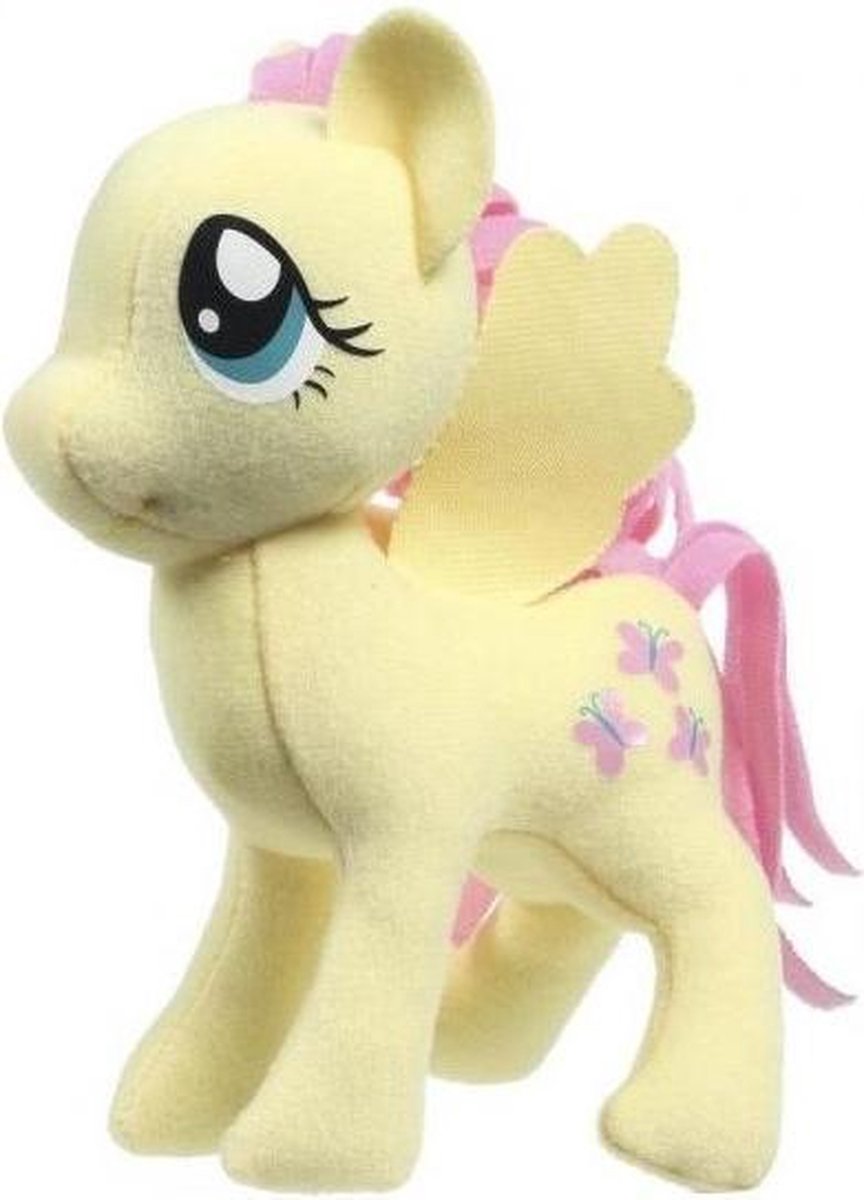 Pluche My Little Pony Fluttershy speelgoed knuffel geel 13 cm - Hasbro speelgoed knuffels