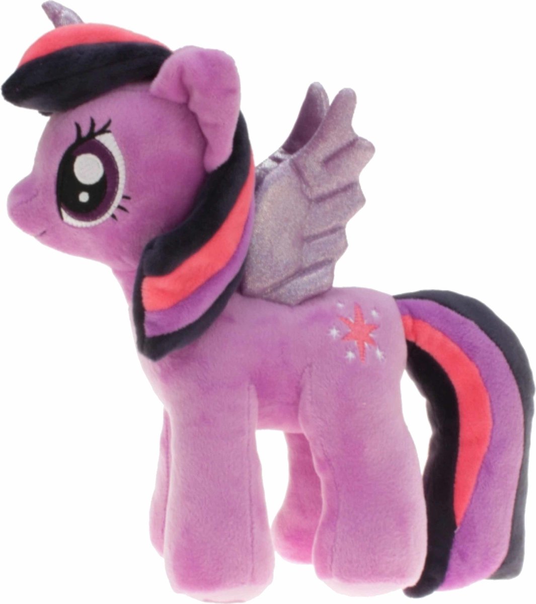 Pluche lila/paarse My Little Pony Twilight Sparkle knuffel 27 cm speelgoed - Eenhoorn  - Cartoon knuffels - Speelgoed voor kinderen