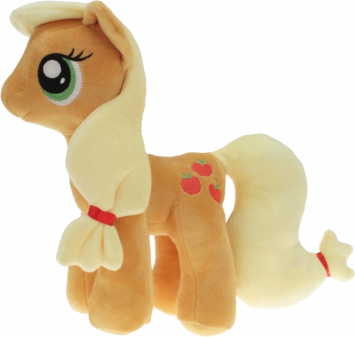 Pluche oranje/gele My Little Pony Applejack knuffel 27 cm speelgoed - Eenhoorn  - Cartoon knuffels - Speelgoed voor kinderen