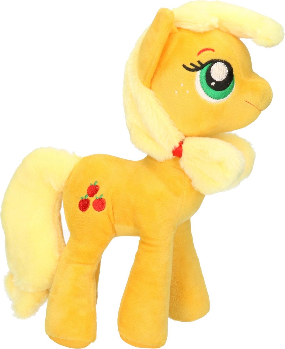 Pluche oranje/gele My Little Pony Applejack knuffel 30 cm speelgoed - Eenhoorn  - Cartoon knuffels - Speelgoed voor kinderen