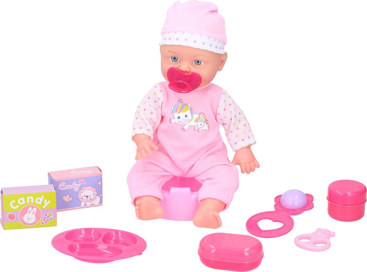 My Baby & Me Babypop 10-delige set - Met Accessoires - 100% Polyester - Roze