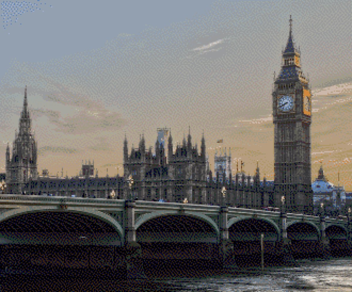 MyHobby Borduurpakket – Big Ben Londen 60×50 cm - Aida 5,5 steken/cm - 100% katoen