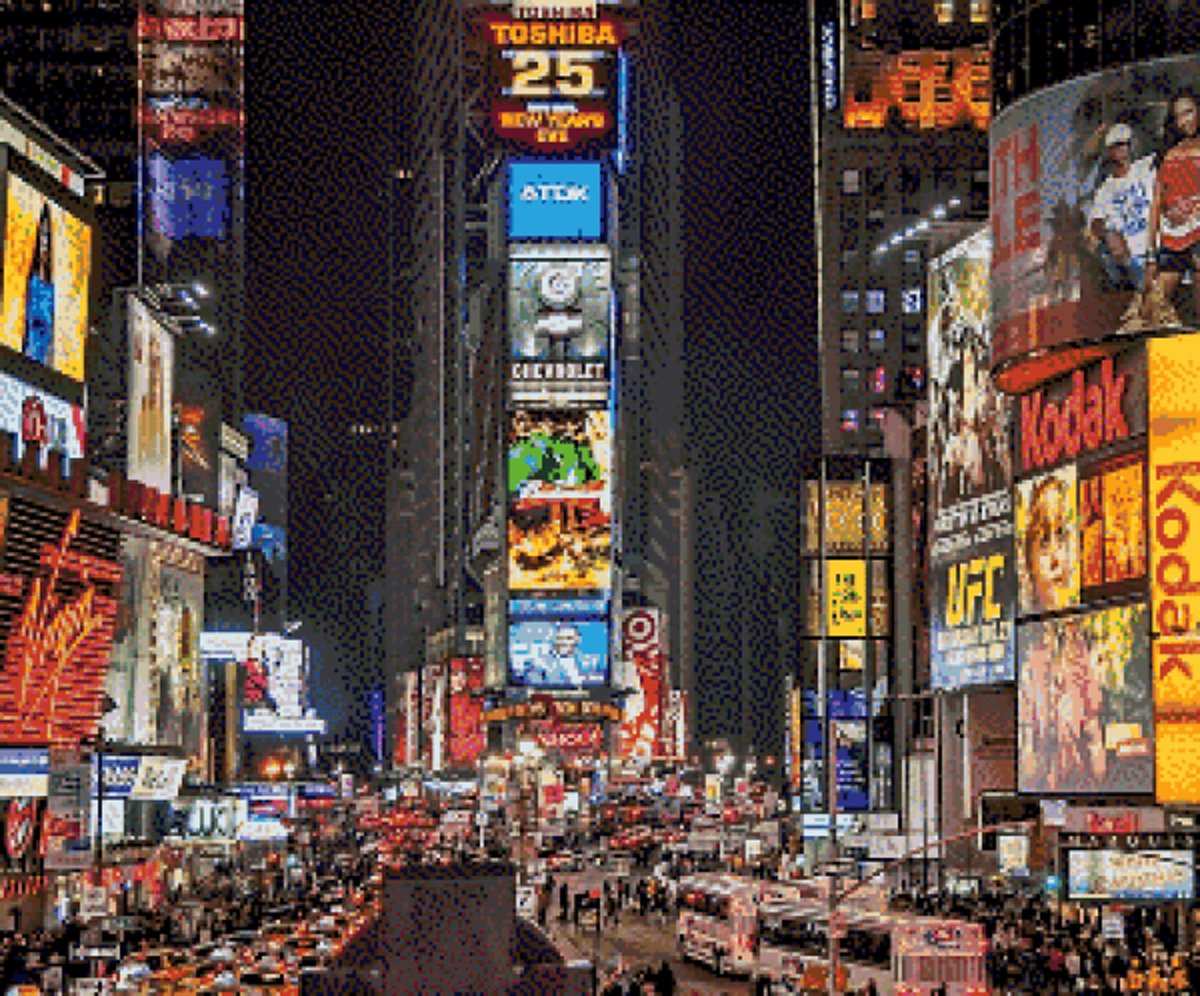 MyHobby Borduurpakket – Times Square New York 60x50 cm - Aida 5,5 steken/cm - 100% katoen