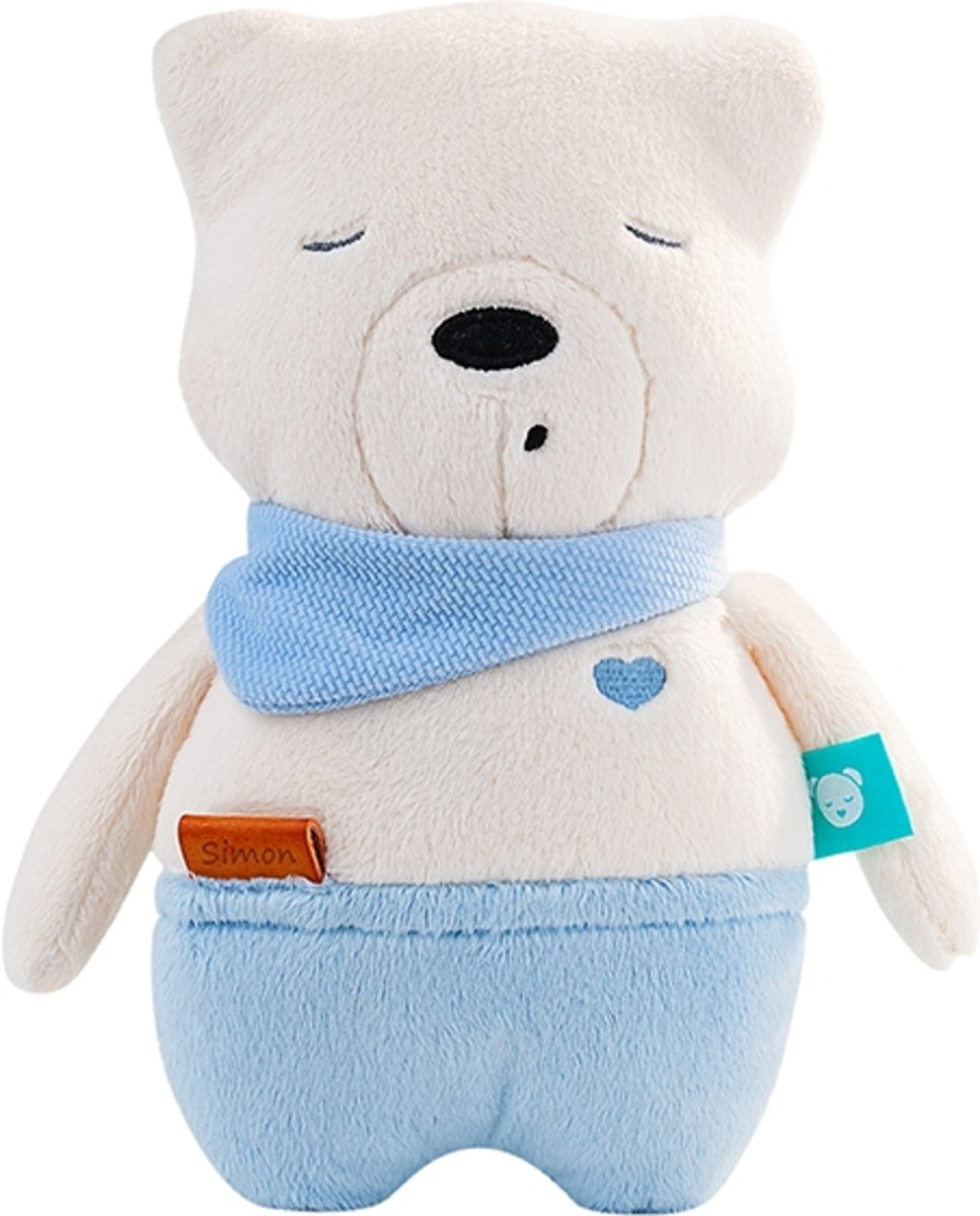 MyHummy Simon Premium - Intelligente hartslagknuffel met sensor – Laat uw baby slapen op hartslaggeluid — 100% knuffelbaar – Wasbaar — Geschikt v.a. 0 maanden – EU product – Award Winning