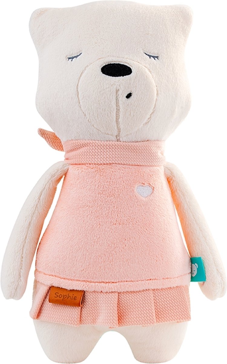 MyHummy Sophie Premium - Intelligente hartslagknuffel met sensor– Laat uw baby slapen op hartslaggeluid — 100% knuffelbaar – Wasbaar — Geschikt v.a. 0 maanden – EU product – Award Winning