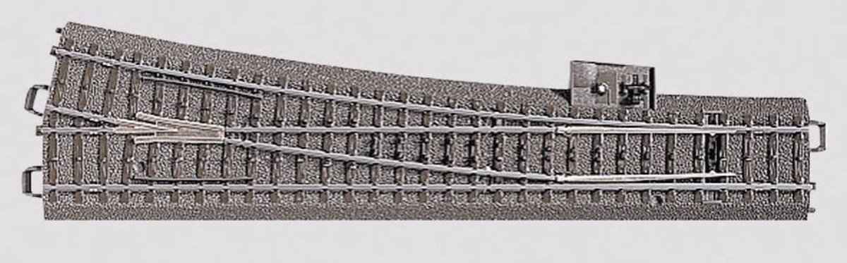 H0   C-rails (met ballastbed) 24712 Wissel, Slank, Rechts 12.1 ° Met handbediening 236.1 mm