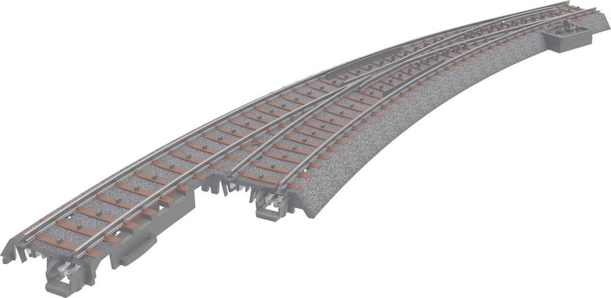 H0 Märklin C-rails (met ballastbed) 24771 Slanke wissel, Links 30 ° Met handbediening