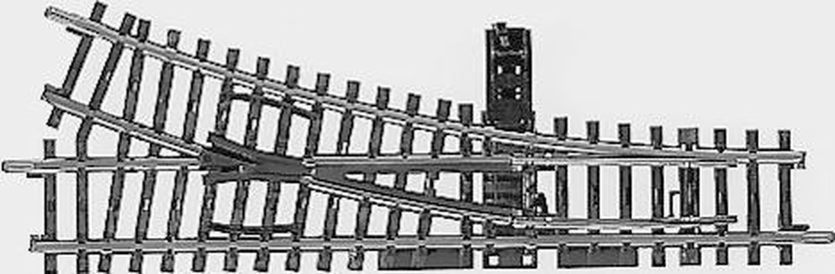 H0 Märklin K-rails (zonder ballastbed) 2266 Wissel, Rechts 168.9 mm 2 stuk(s)