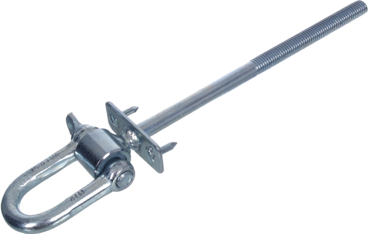   schommelhaken met schakel en bouten M10 x 200 mm, plafondhaken, verzinkte haken voor speeltuinhangmatten, tuintouw, slijtvast