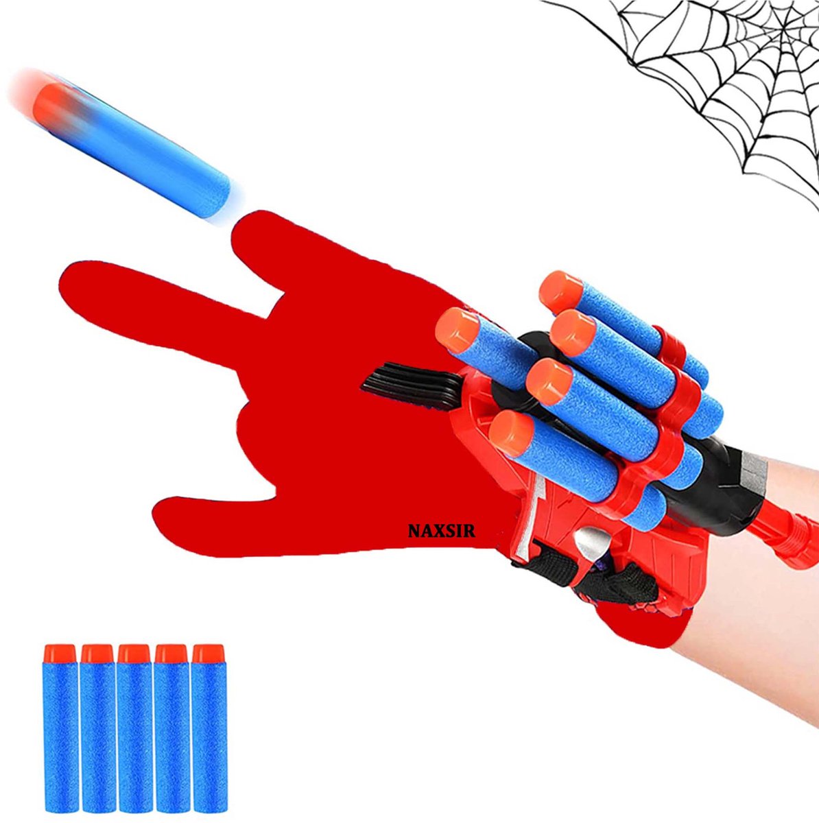   Spinnenseiden-Werfer-Set - One Size - 5 Runder Kopf Darts, Draußengeeignet - Kindervriendelijk - Eenvoudig Te Gebruiken