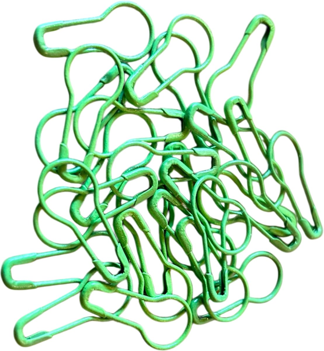   - 25 Groene metalen steekmarkeerders / veiligheidsspelden