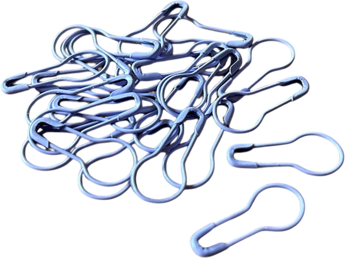   - 25 Paarse metalen steekmarkeerders / Veiligheidsspelden