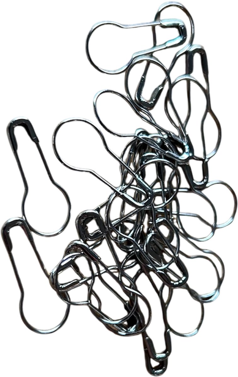   - 25 Zilverkleurige metalen steekmarkeerders / veiligheidsspelden