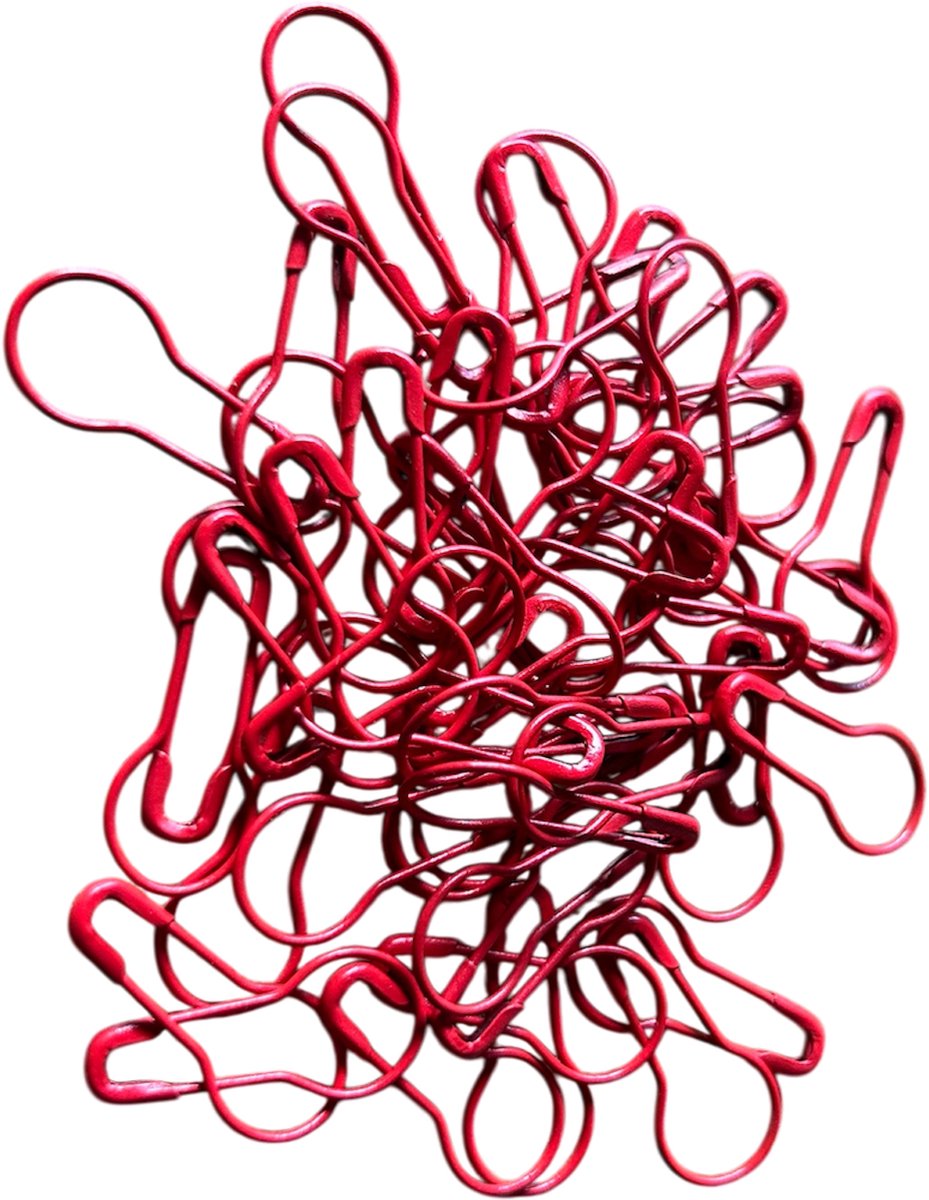   - 50 Rode metalen steekmarkeerders / veiligheidsspelden