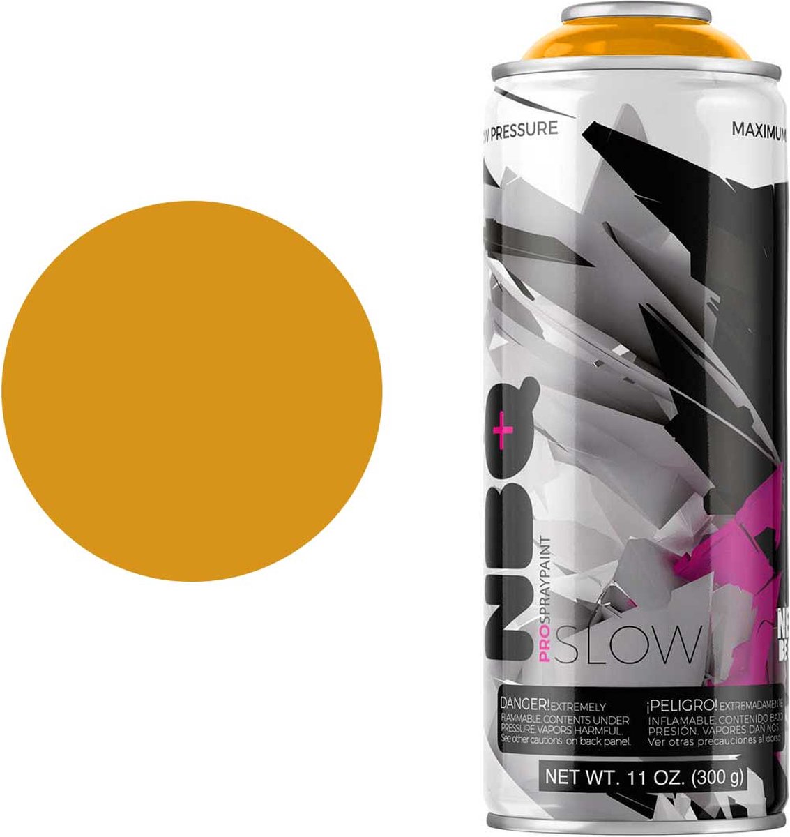 NBQ Slow - Spuitbus verf - 400ml - Matte afwerking - Hoge druk - AMARILLO DESIERTO / DESERT YELLOW