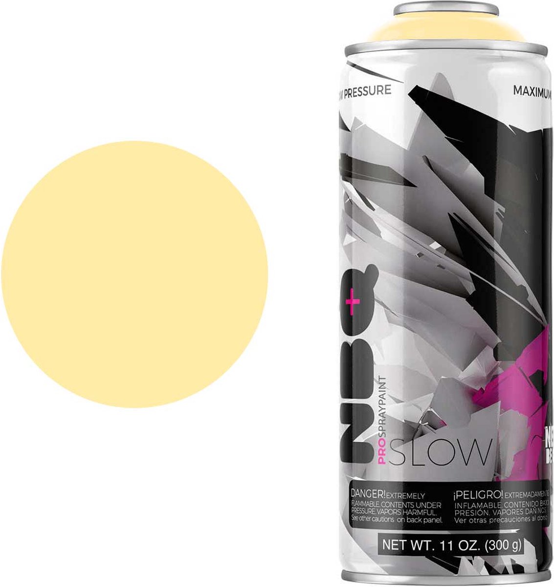 NBQ Slow - Spuitbus verf - 400ml - Matte afwerking - Hoge druk - AMARILLO ESPONJA / SPONGE YELLOW