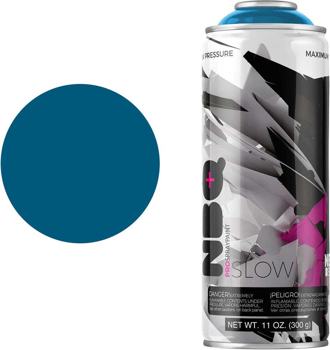 NBQ Slow - Spuitbus verf - 400ml - Matte afwerking - Hoge druk - AZUL PIRATA / PIRATE BLUE