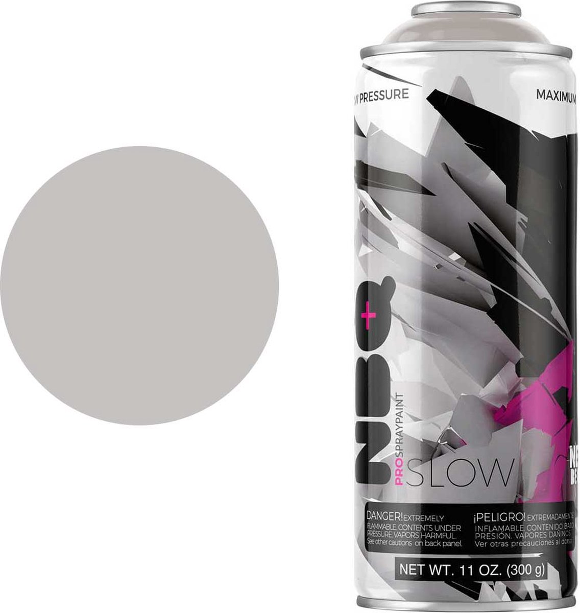 NBQ Slow - Spuitbus verf - 400ml - Matte afwerking - Hoge druk - GRIS NUBLADO / CLOUDY GREY