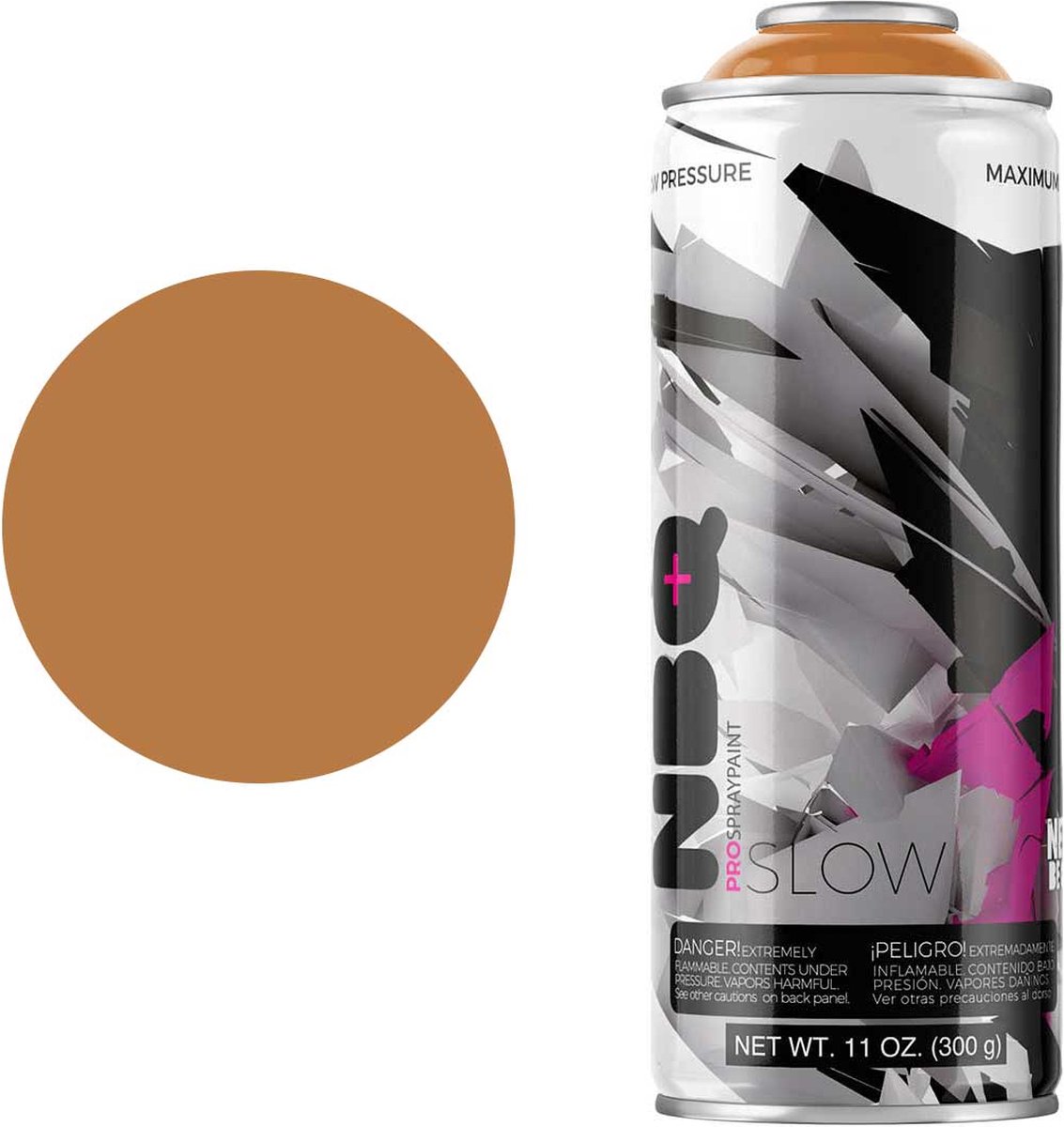 NBQ Slow - Spuitbus verf - 400ml - Matte afwerking - Hoge druk - MARRON COMBI / COMBI BROWN