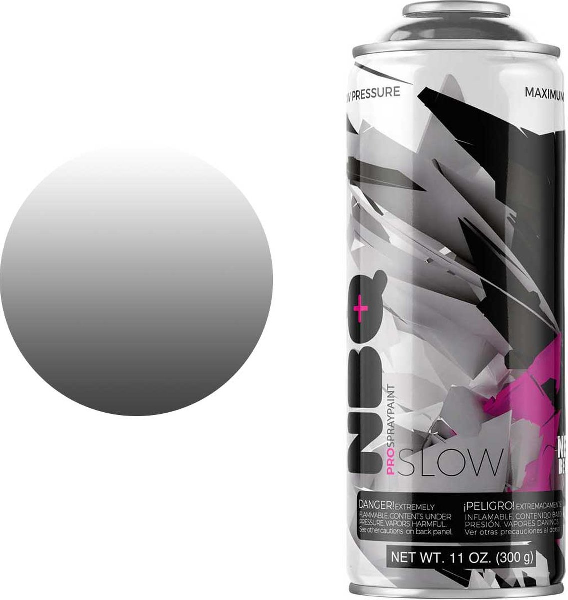 NBQ Slow - Spuitbus verf - 400ml - Matte afwerking - Hoge druk - PLATA / SILVER