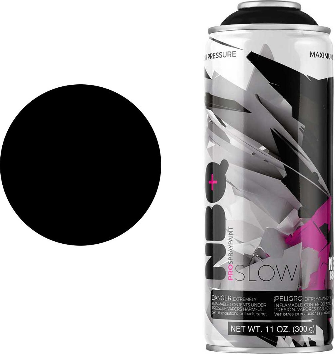 NBQ Slow - Spuitbus verf - 400ml - Matte afwerking - Hoge druk - Transparent Black