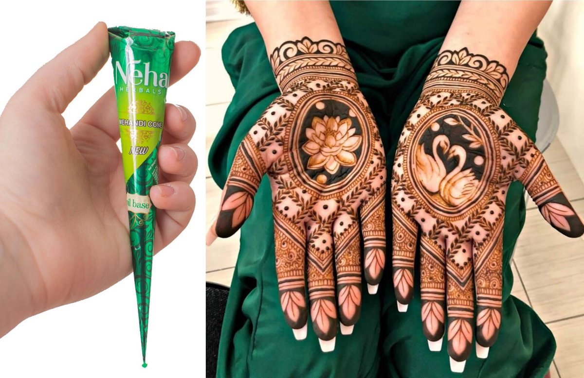 Neha Henna Tattoo - Tijdelijke Tatoeage - Festival Tattoe - Zomer feest tatoeages - Festival Tattoo - Neptattoo - Henna Tattoo inkt pasta 1 cones 1 tubes 25 Gram/tube - Natuurlijke Kruiden - Henna pasta - 25 gr/tube