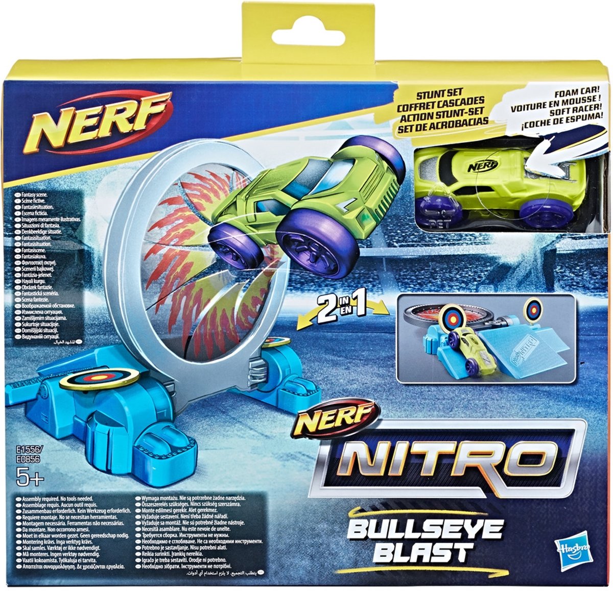 Nerf Nitro 2in1 Stuntsets met Foam Autos Assorti