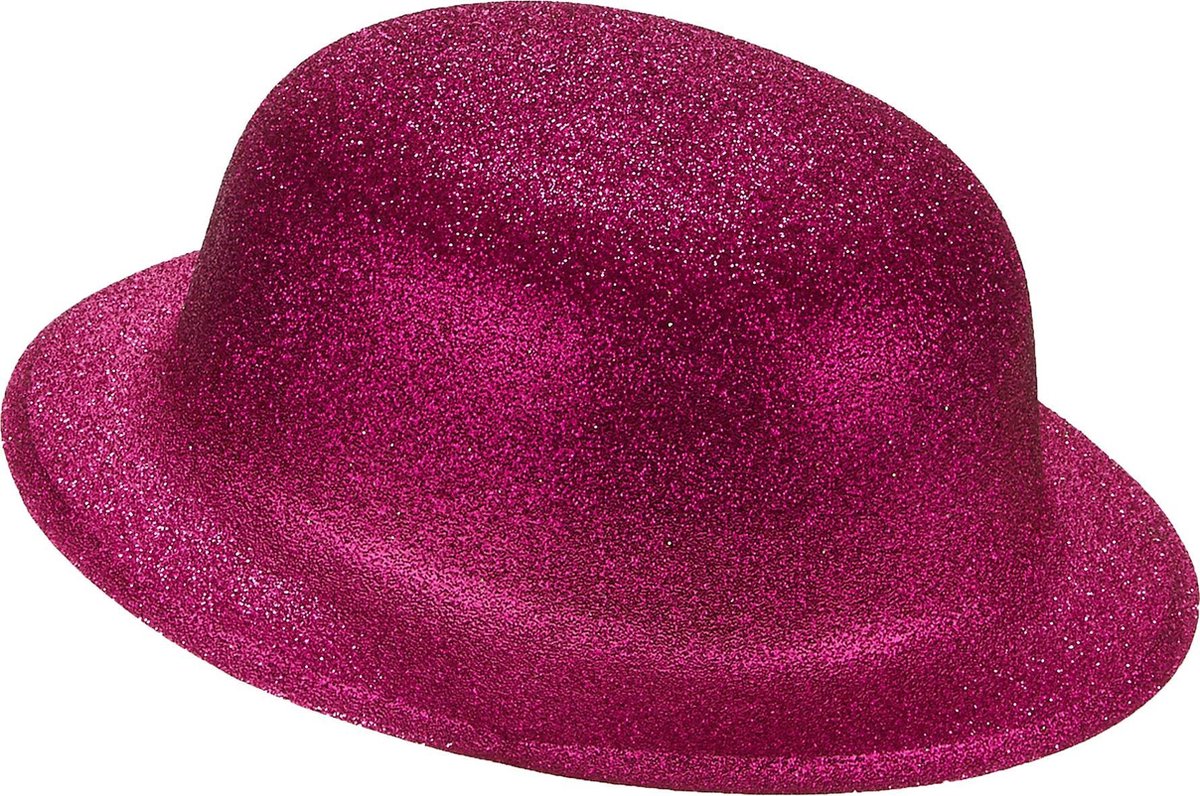 NINGBO PARTY SUPPLIES - Roze glitterhoed volwassenen - Hoeden